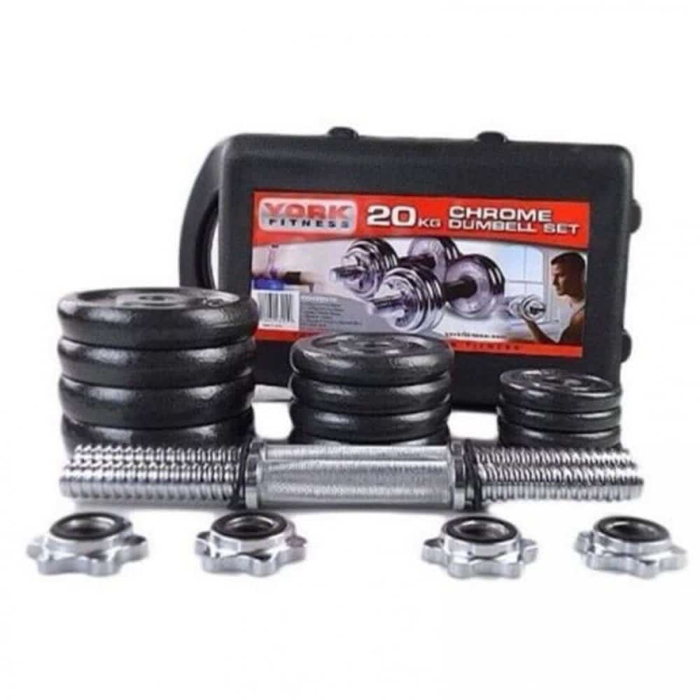 حقيبه مكونه من مجموعه دنبل للتمارين المنزليه