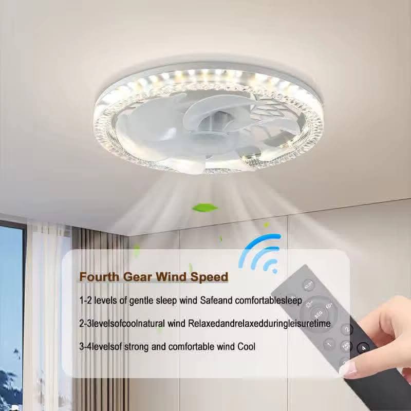 لمبه ديكوريه مع مروحه تعمل على تغطيه الغرفه كامله بدوران 360 درجه